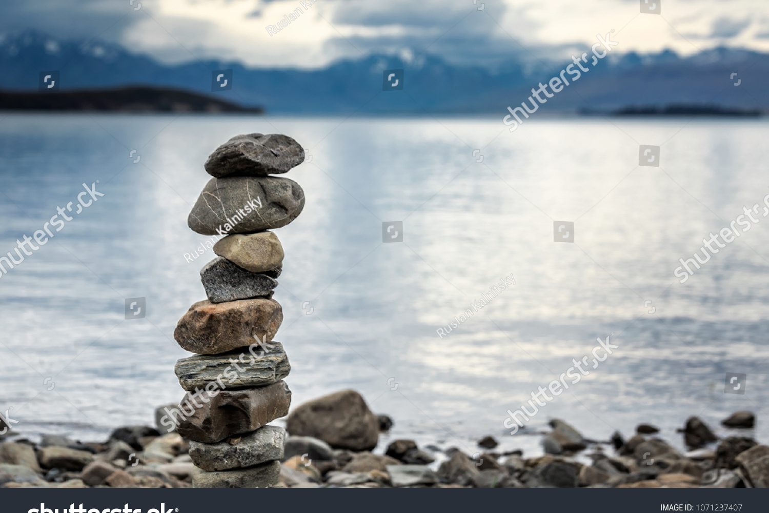 Lake and Rocks for Meditaion